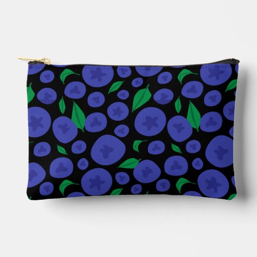 Pochette À Accessoires Blueberries Motif sans faille (Recto)