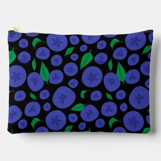 Pochette À Accessoires Blueberries Motif sans faille (Recto)