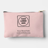 Pochette À Accessoires Blush Rose Moderne | Conception de logo d'entrepri (Verso)