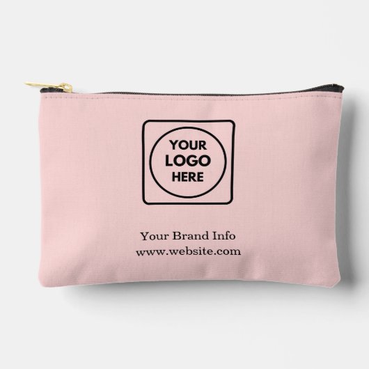 Pochette À Accessoires Blush Rose Moderne | Conception de logo d'entrepri (Recto)