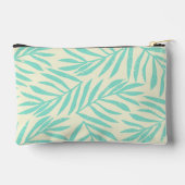 Pochette À Accessoires Boho Abstrait Blue Grunge Palm Feuilles (Verso)