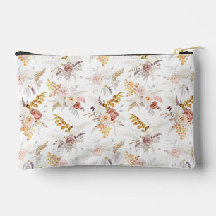 Pochette À Accessoires Boho Beige, Herbe de Pampas Terracotte Aquarelle W