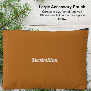 Pochette À Accessoires Boho Brown - Solide Grand Accessoire Pouch