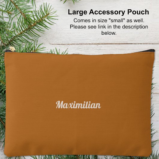 Pochette À Accessoires Boho Brown - Solide Grand Accessoire Pouch