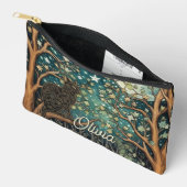 Pochette À Accessoires Boho cat starry night sky woodland forest (Ouvrir)