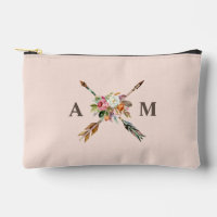 Boho Fleurs et Flèches Monogrammées