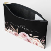 Pochette À Accessoires Boho, floral, Cadeau, Nom (Ouvrir)