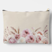 Pochette À Accessoires Boho, floral, Cadeau, Nom (Verso)