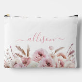 Pochette À Accessoires Boho, floral, Cadeau, Nom (Recto)
