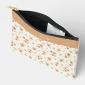 Pochette À Accessoires Boho Floral Neutral Ditsy Flower Print Name Beige (Ouvrir)