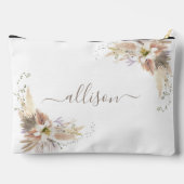 Pochette À Accessoires Boho, floral, Nom du cadeau (Verso)