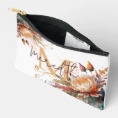 Pochette À Accessoires Boho floral personnalisé (Ouvrir)