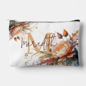 Pochette À Accessoires Boho floral personnalisé (Recto)