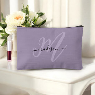 Pochette À Accessoires Boho Stylish Purple Monogramme et nom
