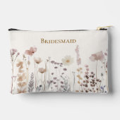 Pochette À Accessoires Boho Wildflowers Bridesmaid Makeup Cosmetic (Verso)