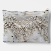 Pochette À Accessoires Bois rustique et dentelle antique (Verso)