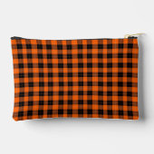 Pochette À Accessoires Bold Orange and Black Buffalo Plaid (Verso)