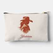 Pochette À Accessoires Bold Retro Western Cowgirl Bachelorte Nom (Verso)