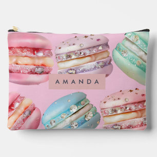 Pochette À Accessoires Bonheur personnalisé de macarons pastel pétillants
