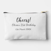 Pochette À Accessoires Bonjour 21e anniversaire ajouter nom date simple m (Verso)