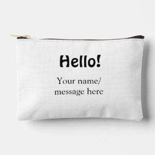 Pochette À Accessoires Bonjour ajouter un message de nom simple minimum é