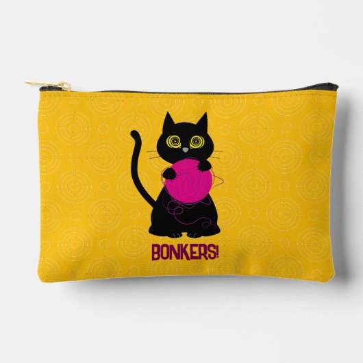 Pochette À Accessoires Bonkers ! Accessoires Pouch - Tricot + Kitty 🧶 🐈 (Recto)