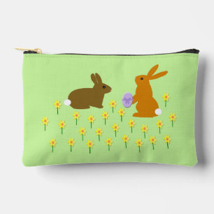 Pochette À Accessoires Bonnets de Pâques et jonquilles