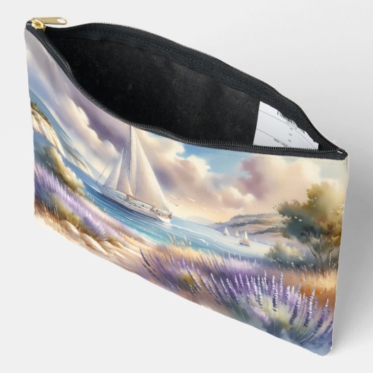 Pochette À Accessoires Bord de mer de la Lavande (Ouvrir)