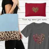 Pochette À Accessoires Bordeaux red accessory bag, leopard print bag,