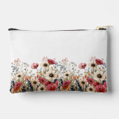 Pochette À Accessoires Bordure fleur sauvage personnalisée (Verso)