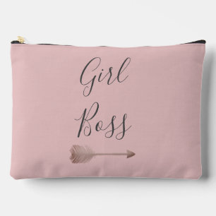 Pochette À Accessoires Boss de script rose élégant fille