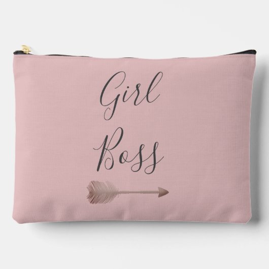 Pochette À Accessoires Boss de script rose élégant fille (Recto)