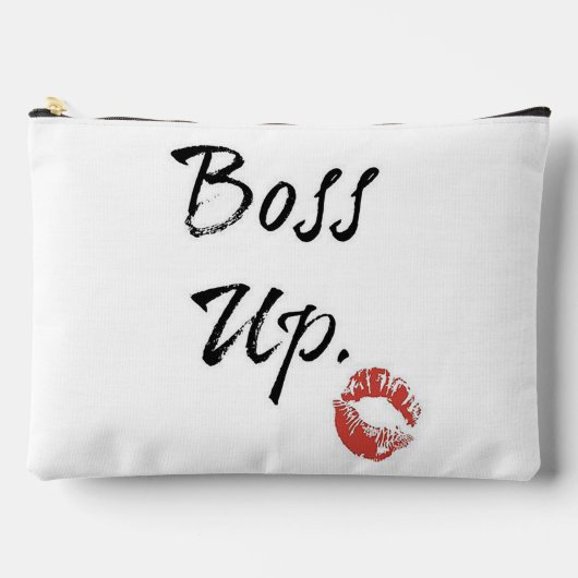 Pochette À Accessoires Boss Up avec lèvres rouges (Recto)