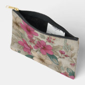 Pochette À Accessoires Botanique Beige Doux (Ouvrir)