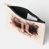 Pochette À Accessoires Bottes de mariage au bois en aquarelle (Ouvrir)