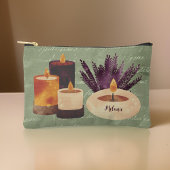 Pochette À Accessoires Bougies Spas violettes et monogramme d'olive de la