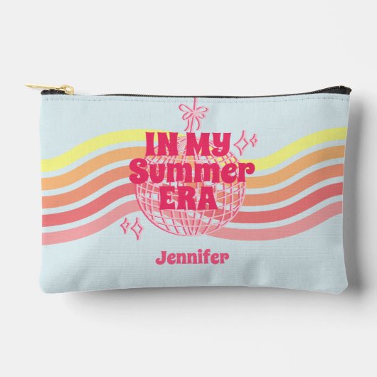 Pochette À Accessoires Boule Disco Rose Rétro Dans Mon Été (Recto)