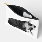 Pochette À Accessoires Bouledogue avec expression amusante (Ouvrir)