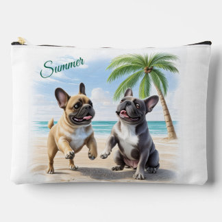 Pochette À Accessoires Bouledogues français Plage Bouledogue Français