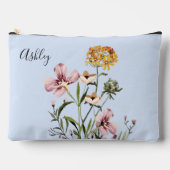 Pochette À Accessoires Bouquet de Fleur sauvage d'aquarelle monogramme #1 (Recto)