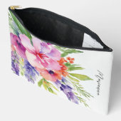 Pochette À Accessoires Bouquet floral aquarelle (Ouvrir)
