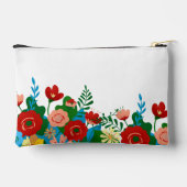 Pochette À Accessoires Bouquet floral coloré clair Personnalisé (Verso)