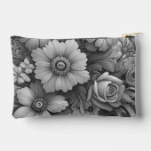 Pochette À Accessoires Bouquet monochrome de fleurs (Verso)