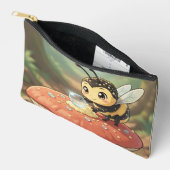 Pochette À Accessoires Bourdon doré dans la danse des fleurs (Ouvrir)