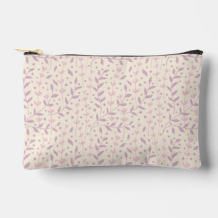 Pochette À Accessoires Branches de Prairie Rose de Printemps