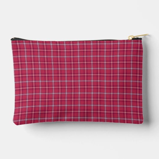 Pochette À Accessoires Brick Red and Soft Peach Plaid (Verso)