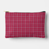 Pochette À Accessoires Brick Red and Soft Peach Plaid (Recto)