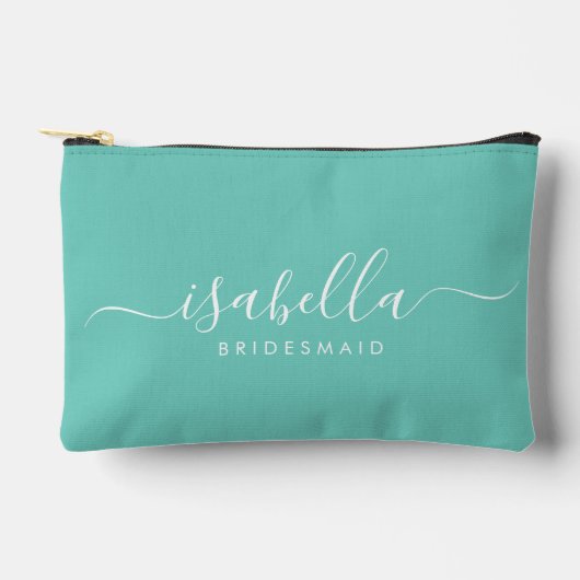 Pochette À Accessoires Bridesmaid Cadeau bleu Aqua (Recto)