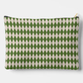 Pochette À Accessoires Bridesmaid Retro Green + Beige Diamond Checker (Verso)
