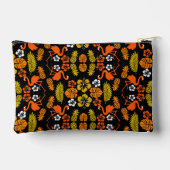 Pochette À Accessoires Bright Orange Floral Tropical Motif (Verso)